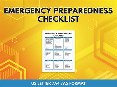 Emergency Preparedness Checklist - Etsy