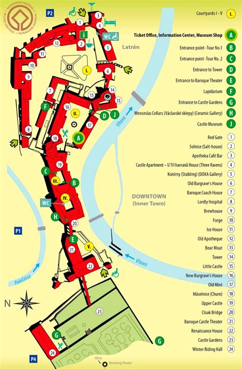 Český Krumlov Castle map