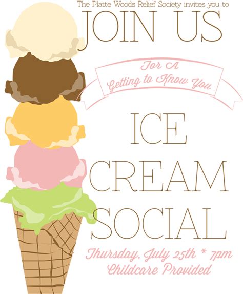 Ice Cream Social Poster Ice Cream Social Party, Ice Cream Party, Ice ...