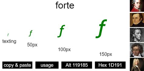 'musical-symbol-forte' | Symbol and Codes