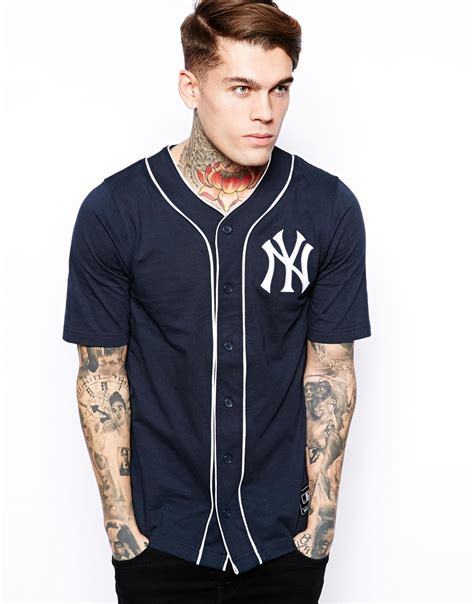 Majestic Ny Yankees Jersey Baseball Top in Blue for Men | Lyst