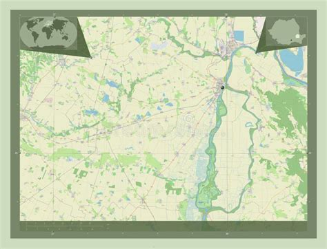 Map of Braila County - Romania - Eastern Europe Stock Illustration ...