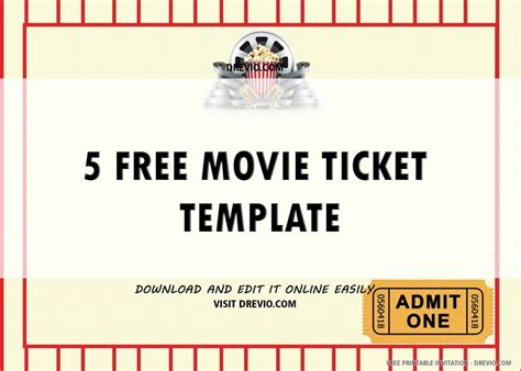 (FREE PRINTABLE) – Movie Ticket Birthday Invitation Template | Movie ticket invitations, Movie ...