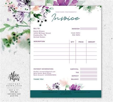 22+ Florist Invoice - Sample Excel Templates