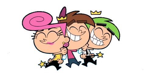 Timmy hugging Cosmo and Wanda (PNG) by Jack1set2 on DeviantArt