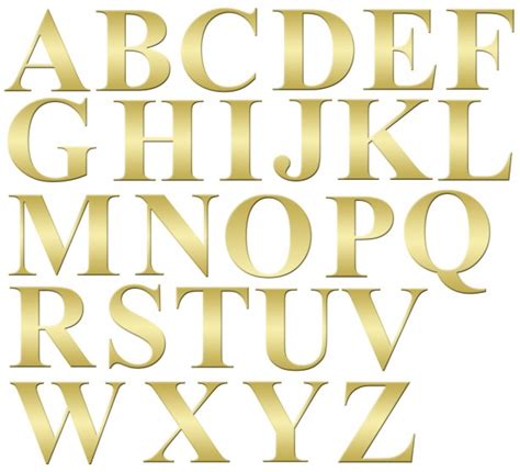 Alphabet Letters Gold Clip-art Free Stock Photo - Public Domain Pictures