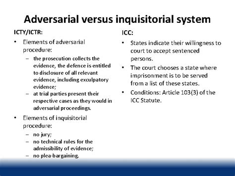 Prosecution before international courts and tribunals Learning objectives