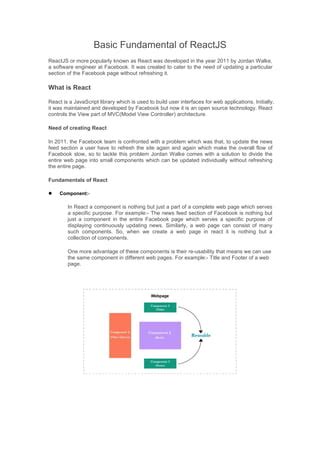 Basic fundamental of ReactJS | PDF