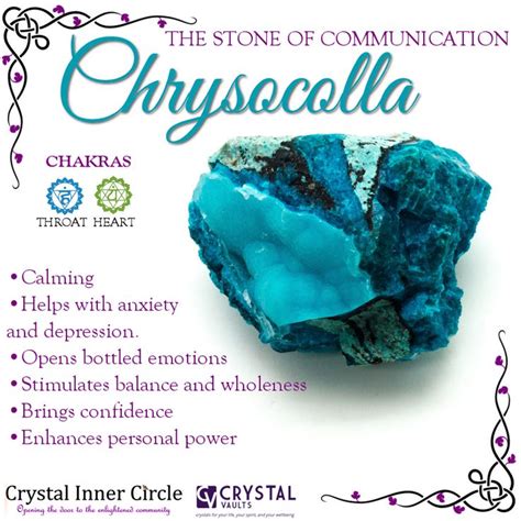 Chrysocolla Healing Properties, Meanings, and Uses - Crystal Vaults ...