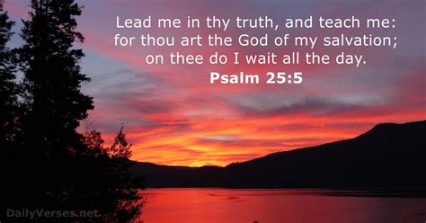 Psalm 25:5 - Bible verse (KJV) - DailyVerses.net