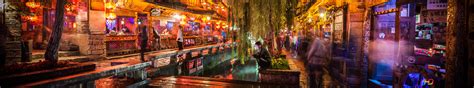 Lijiang, China old town nightlife 4K wallpaper download