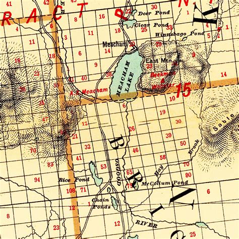 Vintage Map of Franklin County, New York 1895 by Ted's Vintage Art