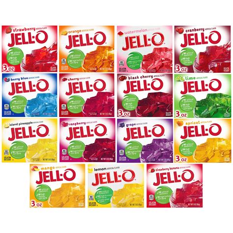 Amazon.com : Jello Variety Pack - 15 Flavors Bundled by THE HUNGRY ...