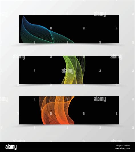 Set of banner wave design Stock Vector Image & Art - Alamy