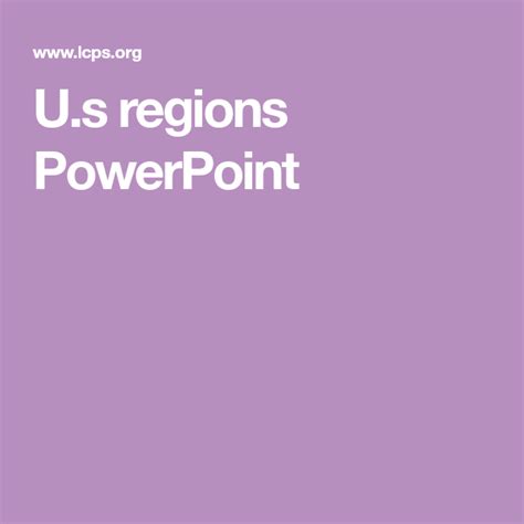 U.s regions PowerPoint | Us regions, Region, History class