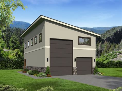 RV Garage Plans | Modern RV Garage Plan with Loft # 062G-0174 at www.TheGaragePlanShop.com