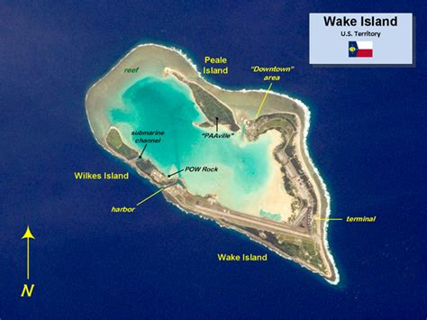 About the Wake Atoll in the Pacific Ocean