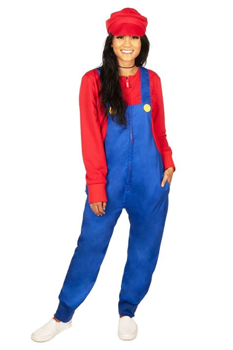 Women's Super Plumber Costume | Best Onesies For Adults to Wear on Halloween | 2020 | POPSUGAR ...