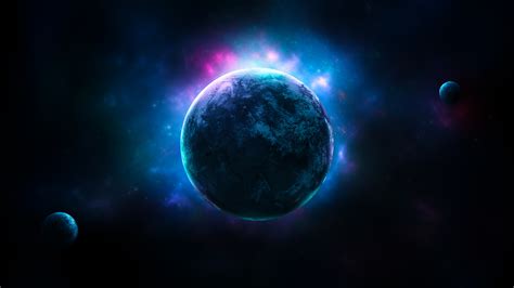 Download wallpaper 3840x2160 planets, dark space, fantasy, artwork 4k ...