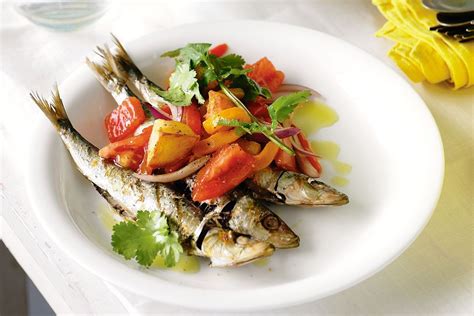 Salt-grilled sardines with Portuguese salad - Recipes - delicious.com.au