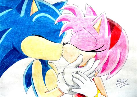 Sonic and Amy kiss by Miszcz90 on DeviantArt