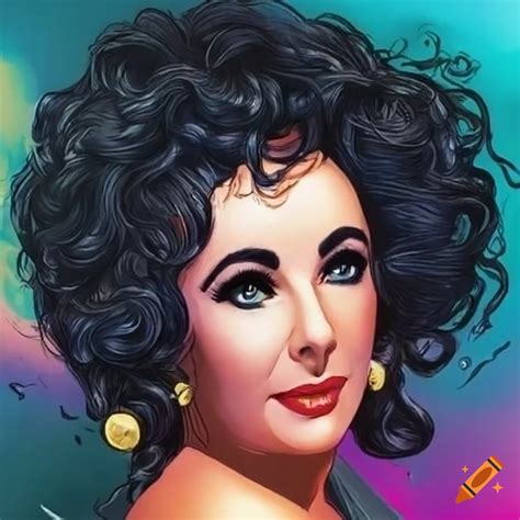 Comic book panel featuring elizabeth taylor and time fusion