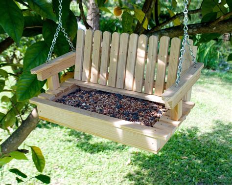 Cypress Porch Swing Bird Feeder Cypress Wood Housewarming | Etsy | Wood bird feeder, Hanging ...