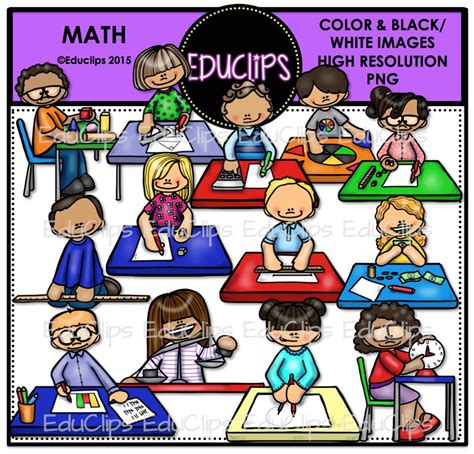 Math Clip Art Bundle (Color and B&W) - Welcome to Educlips Store