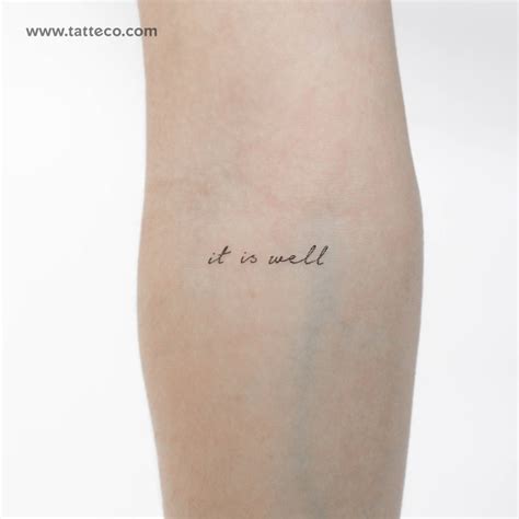 It Is Well Temporary Tattoo - Set of 3 – Tatteco