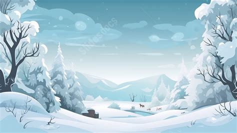 Winter Cartoon Landscape After Snow Powerpoint Background For Free Download - Slidesdocs