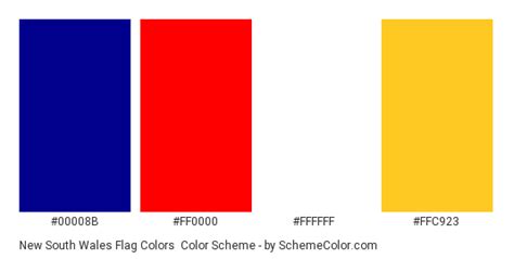 New South Wales Flag Colors Color Scheme » Blue » SchemeColor.com