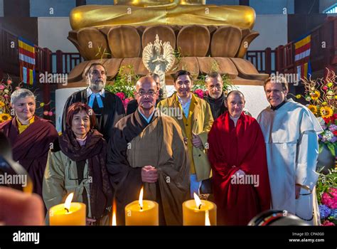 Paris, France, Interfaith Buddhist Festival, Group Portrait, French ...