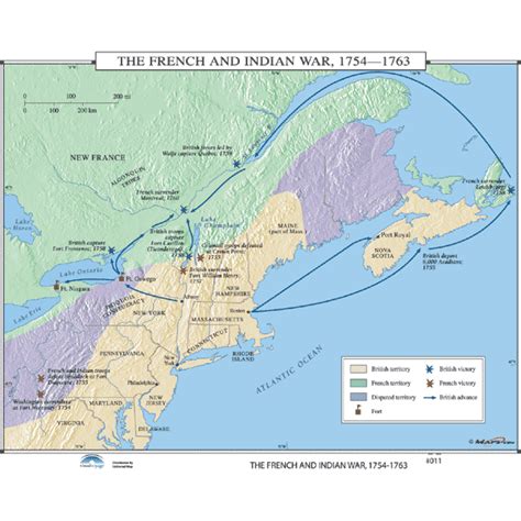 History Map #011 The French & Indian War, 1754-1763