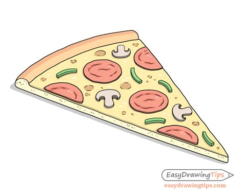 How to Draw a Pizza Slice in 6 Steps - EasyDrawingTips