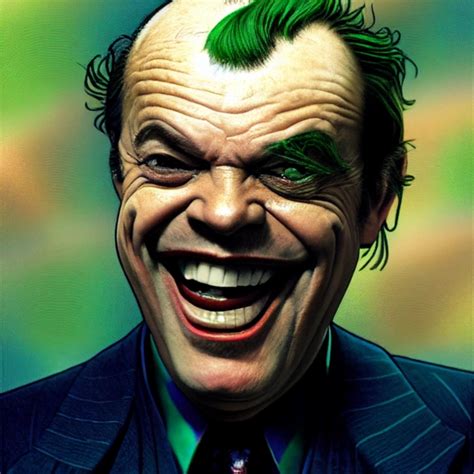 **Jack Nicholson as the Joker, laughing with lingering | Midjourney ...