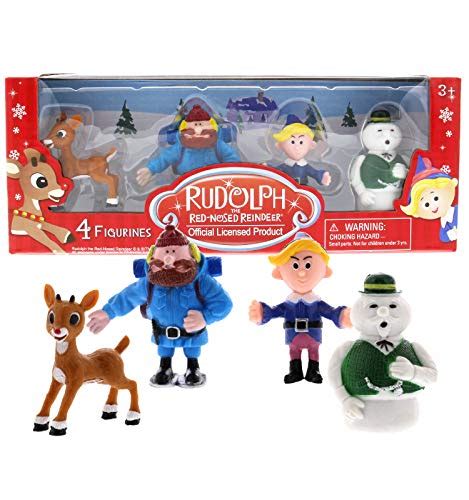 Toys & Hobbies TV & Movie Character Toys Rudolph The Red Nosed Reindeer Figurines 4 Figures Set ...