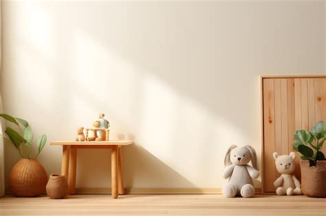 Premium AI Image | Modern Coziness Minimalist Kids Room Design