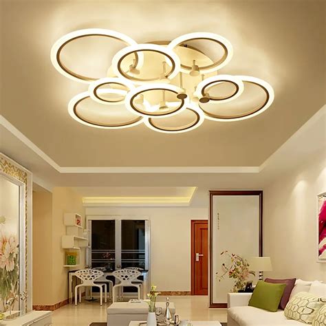 Creative Ring Hardware Acrylic Led Ceiling Lamps Residential ...