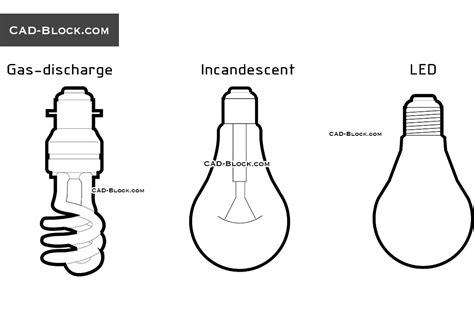 Light Bulb Cad block download free