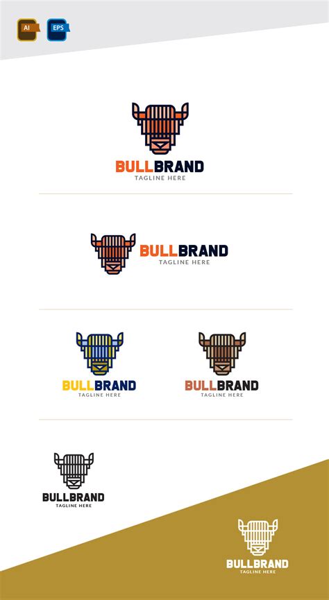 Abstract Bull Brand Logo Template #190866 - TemplateMonster