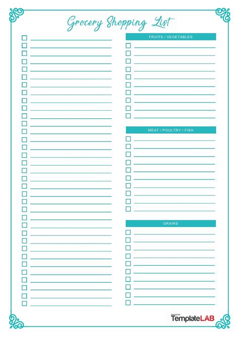 Shopping List Printable