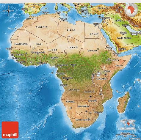 Physical Features Of Africa Map Worksheet