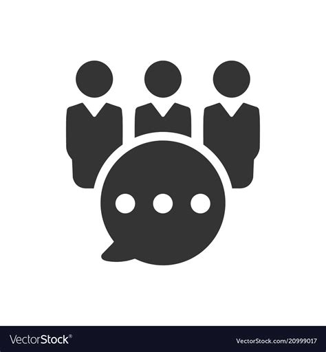 Business group discussion icon Royalty Free Vector Image