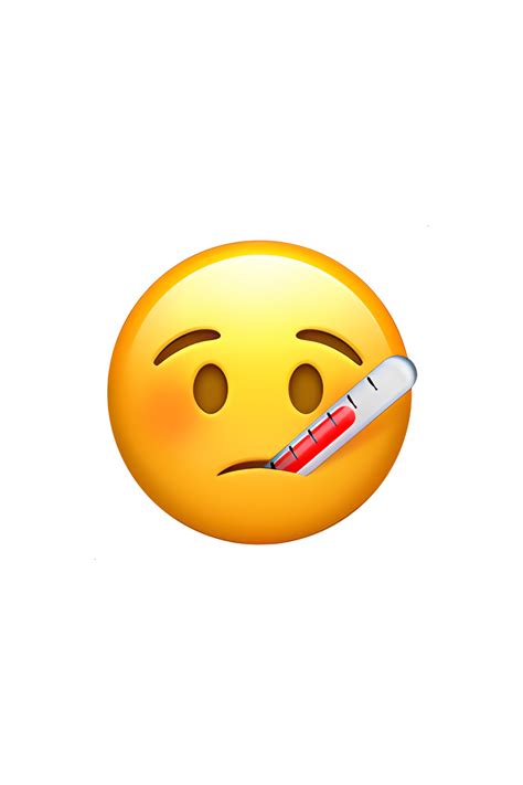 🤒 Face With Thermometer Emoji | Emoji, Emoji dictionary, Thermometer