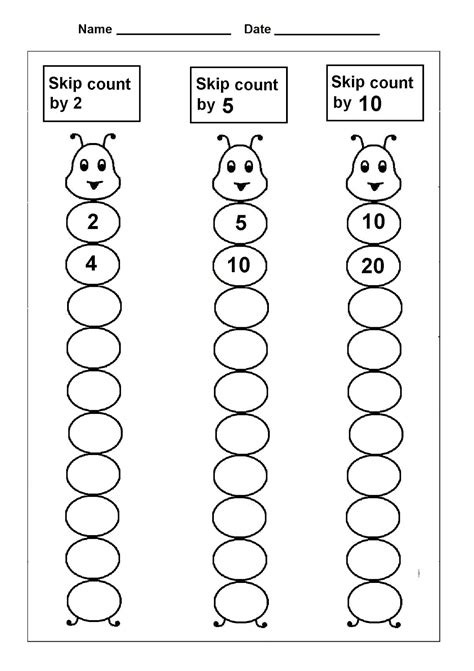 Printable Skip Count by 5 Worksheets | Activity Shelter