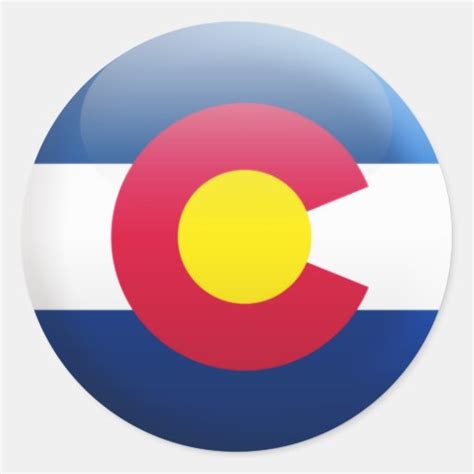 Colorado Flag Round Sticker | Zazzle