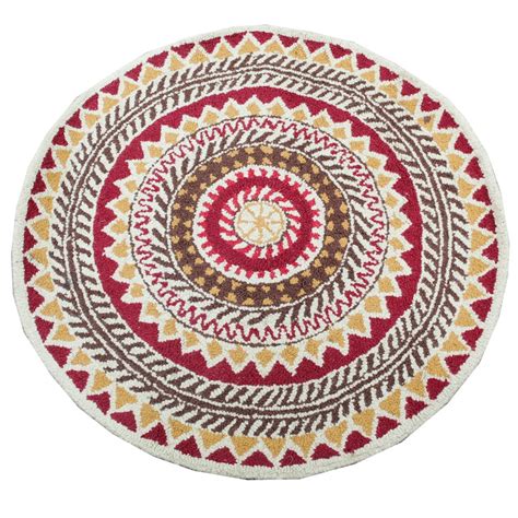 Pier One "Tapis" Small Round Rug | EBTH