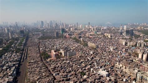 Aerial View of the Dharavi Slums in Mumbai, Maharashtra, India. Dharavi ...