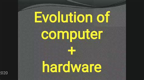 Evolution of computer. And Hardware...best ppt explained - YouTube