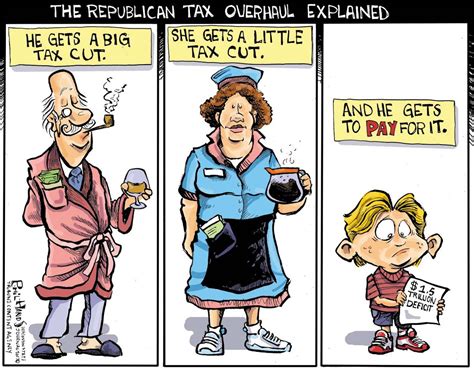 Political cartoon U.S. GOP tax cuts wealthy | The Week